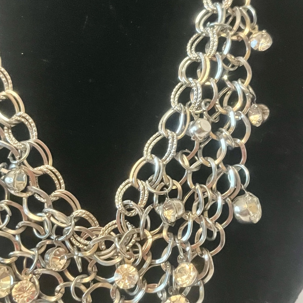 Dazzling Multi-Layer Statement Necklace 17” Length - image 2